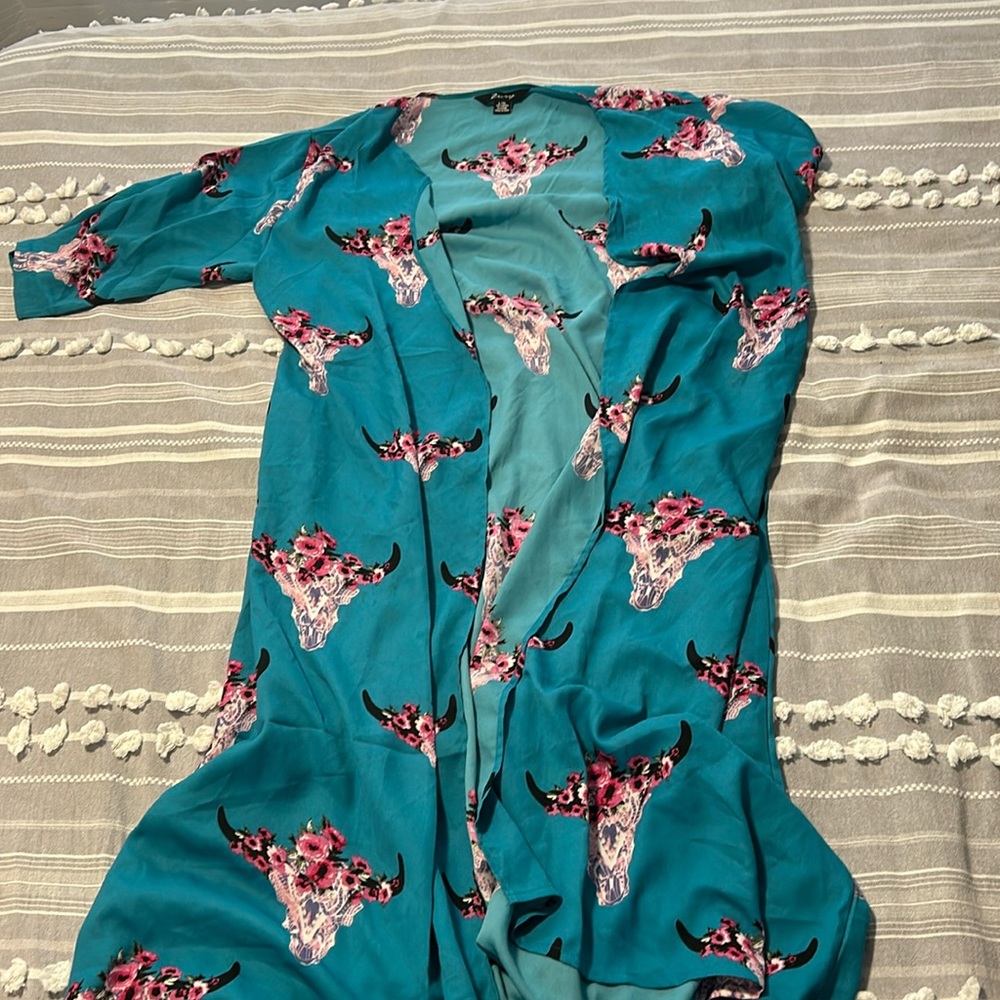 Calf length kimono